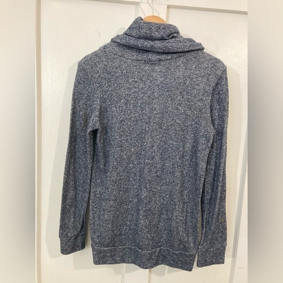 12 PM by Mon Ami sweater sweatshirt small cowl neck dusty blue - Picture 6 of 9